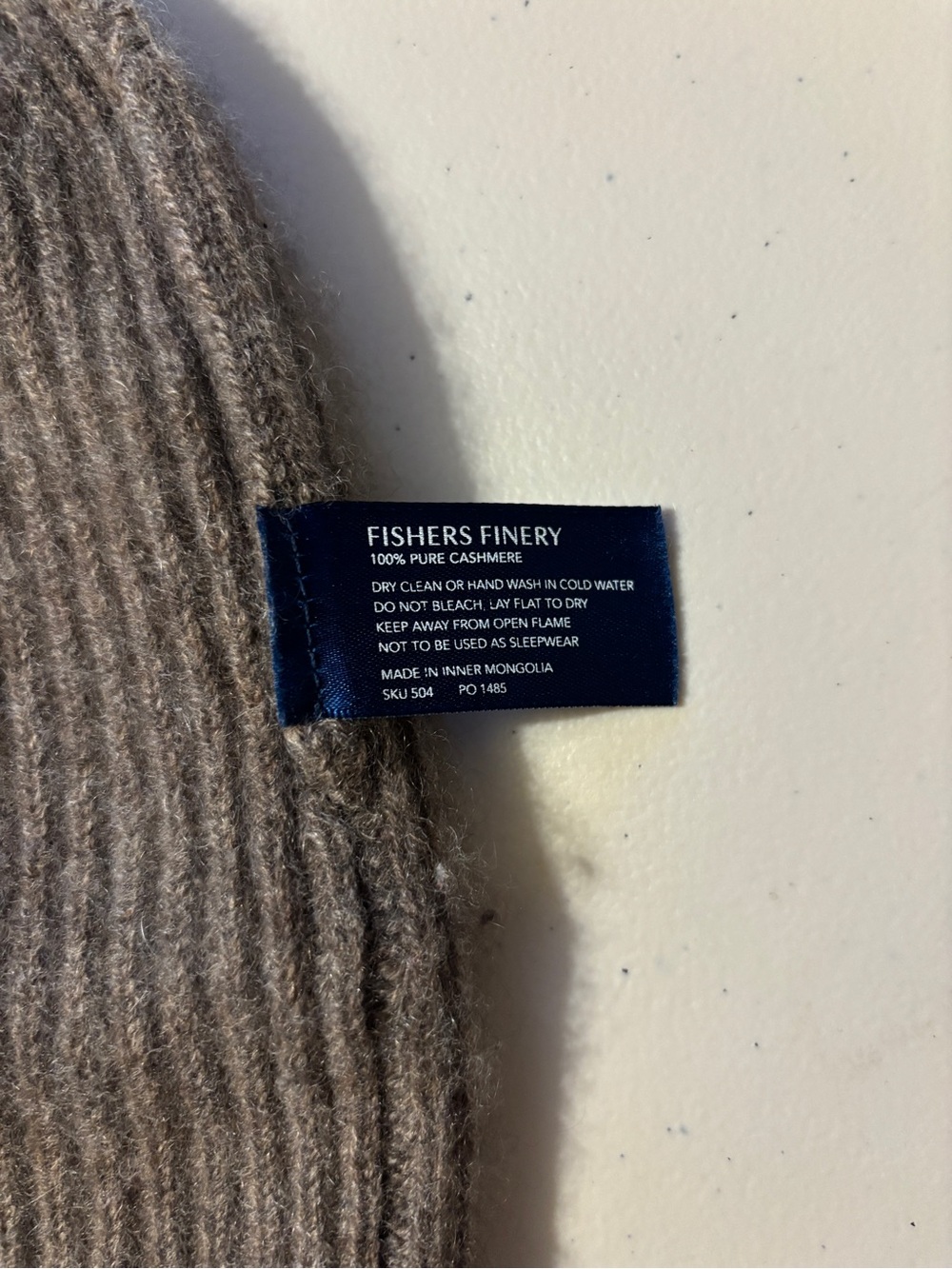 Androgynous Cashmere Beanie Fisherman Ribbed Medium Weight Elevated Basic Soft - Picture 3 of 7
